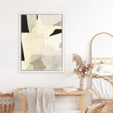 Shop Layered Abstract Canvas Art Print-Abstract, Dan Hobday, Neutrals, Portrait, Rectangle, View All, Yellow-framed wall decor artwork