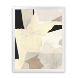 Shop Layered Abstract Art Print-Abstract, Dan Hobday, Neutrals, Portrait, Rectangle, View All, Yellow-framed painted poster wall decor artwork