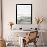 Shop Light Dawn 1 Art Print-Abstract, Dan Hobday, Green, Portrait, Rectangle, View All, White-framed painted poster wall decor artwork