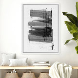 Shop Loud Canvas Art Print-Abstract, Black, Dan Hobday, Portrait, Rectangle, View All, White-framed wall decor artwork