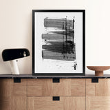 Shop Loud Art Print-Abstract, Black, Dan Hobday, Portrait, Rectangle, View All, White-framed painted poster wall decor artwork