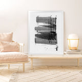 Shop Loud Art Print-Abstract, Black, Dan Hobday, Portrait, Rectangle, View All, White-framed painted poster wall decor artwork
