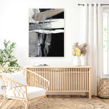 Shop Mansion Canvas Art Print-Abstract, Black, Dan Hobday, Portrait, Rectangle, View All-framed wall decor artwork