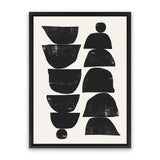 Shop Minimal Plant Canvas Art Print-Abstract, Black, Dan Hobday, Portrait, Rectangle, View All-framed wall decor artwork