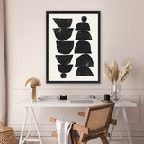 Shop Minimal Plant Canvas Art Print-Abstract, Black, Dan Hobday, Portrait, Rectangle, View All-framed wall decor artwork