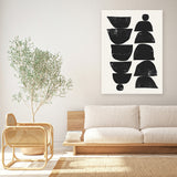 Shop Minimal Plant Canvas Art Print-Abstract, Black, Dan Hobday, Portrait, Rectangle, View All-framed wall decor artwork