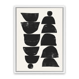 Shop Minimal Plant Canvas Art Print-Abstract, Black, Dan Hobday, Portrait, Rectangle, View All-framed wall decor artwork