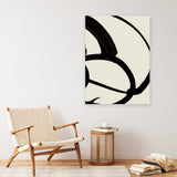 Shop Mono Brush 1 Canvas Art Print-Abstract, Black, Dan Hobday, Neutrals, Portrait, Rectangle, View All-framed wall decor artwork