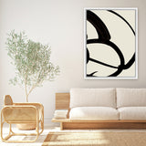 Shop Mono Brush 1 Canvas Art Print-Abstract, Black, Dan Hobday, Neutrals, Portrait, Rectangle, View All-framed wall decor artwork