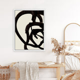 Shop Mono Brush 2 Canvas Art Print-Abstract, Black, Dan Hobday, Neutrals, Portrait, Rectangle, View All-framed wall decor artwork
