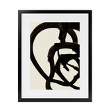 Shop Mono Brush 2 Art Print-Abstract, Black, Dan Hobday, Neutrals, Portrait, Rectangle, View All-framed painted poster wall decor artwork