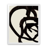 Shop Mono Brush 2 Art Print-Abstract, Black, Dan Hobday, Neutrals, Portrait, Rectangle, View All-framed painted poster wall decor artwork