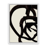 Shop Mono Brush 2 Canvas Art Print-Abstract, Black, Dan Hobday, Neutrals, Portrait, Rectangle, View All-framed wall decor artwork