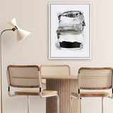 Shop Neutral Tones Canvas Art Print-Abstract, Black, Dan Hobday, Portrait, Rectangle, View All, White-framed wall decor artwork