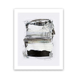 Shop Neutral Tones Art Print-Abstract, Black, Dan Hobday, Portrait, Rectangle, View All, White-framed painted poster wall decor artwork