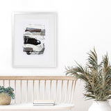 Shop Neutral Tones 2 Art Print-Abstract, Black, Dan Hobday, Portrait, Rectangle, View All, White-framed painted poster wall decor artwork