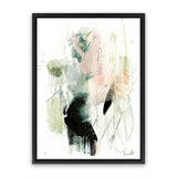 Shop Pianta Canvas Art Print-Abstract, Black, Dan Hobday, Green, Portrait, Rectangle, View All, White-framed wall decor artwork