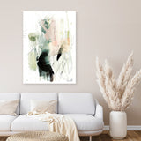 Shop Pianta Canvas Art Print-Abstract, Black, Dan Hobday, Green, Portrait, Rectangle, View All, White-framed wall decor artwork