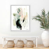 Shop Pianta Canvas Art Print-Abstract, Black, Dan Hobday, Green, Portrait, Rectangle, View All, White-framed wall decor artwork