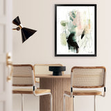 Shop Pianta Art Print-Abstract, Black, Dan Hobday, Green, Portrait, Rectangle, View All, White-framed painted poster wall decor artwork