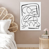 Shop Simple Canvas Art Print-Abstract, Black, Dan Hobday, Portrait, Rectangle, View All, White-framed wall decor artwork