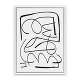 Shop Simple Canvas Art Print-Abstract, Black, Dan Hobday, Portrait, Rectangle, View All, White-framed wall decor artwork