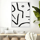 Shop Stark Canvas Art Print-Abstract, Black, Dan Hobday, Portrait, Rectangle, View All, White-framed wall decor artwork