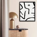 Shop Stark Art Print-Abstract, Black, Dan Hobday, Portrait, Rectangle, View All, White-framed painted poster wall decor artwork