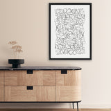 Shop Statement Canvas Art Print-Abstract, Black, Dan Hobday, Portrait, Rectangle, View All, White-framed wall decor artwork