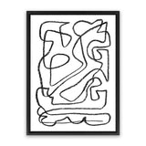 Shop Story Canvas Art Print-Abstract, Black, Dan Hobday, Portrait, Rectangle, View All, White-framed wall decor artwork