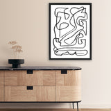 Shop Story Canvas Art Print-Abstract, Black, Dan Hobday, Portrait, Rectangle, View All, White-framed wall decor artwork