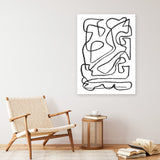 Shop Story Canvas Art Print-Abstract, Black, Dan Hobday, Portrait, Rectangle, View All, White-framed wall decor artwork