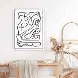 Shop Story Canvas Art Print-Abstract, Black, Dan Hobday, Portrait, Rectangle, View All, White-framed wall decor artwork