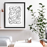 Shop Story Art Print-Abstract, Black, Dan Hobday, Portrait, Rectangle, View All, White-framed painted poster wall decor artwork