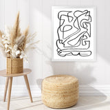 Shop Story Art Print-Abstract, Black, Dan Hobday, Portrait, Rectangle, View All, White-framed painted poster wall decor artwork