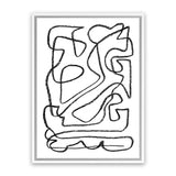 Shop Story Canvas Art Print-Abstract, Black, Dan Hobday, Portrait, Rectangle, View All, White-framed wall decor artwork