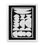 Shop Treasury Art Print-Abstract, Black, Dan Hobday, Portrait, Rectangle, View All, White-framed painted poster wall decor artwork