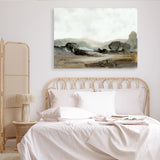 Shop Ash Trees Canvas Art Print-Abstract, Brown, Dan Hobday, Green, Horizontal, Landscape, Rectangle, View All, White-framed wall decor artwork