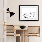 Shop Beach People Art Print-Abstract, Black, Dan Hobday, Horizontal, Landscape, Rectangle, View All, White-framed painted poster wall decor artwork