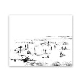 Shop Beach People Art Print-Abstract, Black, Dan Hobday, Horizontal, Landscape, Rectangle, View All, White-framed painted poster wall decor artwork