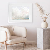 Shop Cumulus Art Print-Abstract, Dan Hobday, Horizontal, Landscape, Rectangle, View All, White-framed painted poster wall decor artwork