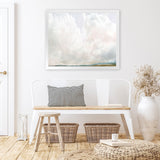 Shop Cumulus Art Print-Abstract, Dan Hobday, Horizontal, Landscape, Rectangle, View All, White-framed painted poster wall decor artwork