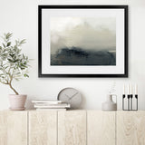 Shop Minus Art Print-Abstract, Black, Dan Hobday, Horizontal, Neutrals, Rectangle, View All-framed painted poster wall decor artwork