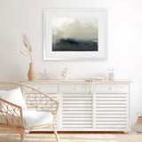 Shop Minus Art Print-Abstract, Black, Dan Hobday, Horizontal, Neutrals, Rectangle, View All-framed painted poster wall decor artwork