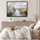 Shop Riverside Canvas Art Print-Abstract, Brown, Dan Hobday, Grey, Horizontal, Rectangle, View All-framed wall decor artwork