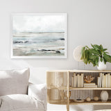 Shop Sandy Bay Art Print-Abstract, Dan Hobday, Horizontal, Neutrals, Rectangle, View All-framed painted poster wall decor artwork
