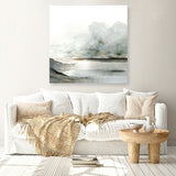 Shop Ebb (Square) Canvas Art Print-Abstract, Dan Hobday, Grey, Neutrals, Square, View All-framed wall decor artwork