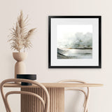 Shop Ebb (Square) Art Print-Abstract, Dan Hobday, Grey, Neutrals, Square, View All-framed painted poster wall decor artwork