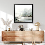 Shop Ebb (Square) Art Print-Abstract, Dan Hobday, Grey, Neutrals, Square, View All-framed painted poster wall decor artwork