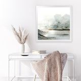 Shop Ebb (Square) Art Print-Abstract, Dan Hobday, Grey, Neutrals, Square, View All-framed painted poster wall decor artwork